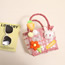 Fashion Jelly Cartoon Panda Pink Pvc Three-dimensional Cartoon Plaid Large Capacity Handbag