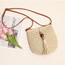 Fashion Wooden Beads Tassel Rice Straw Large Capacity Shoulder Bag