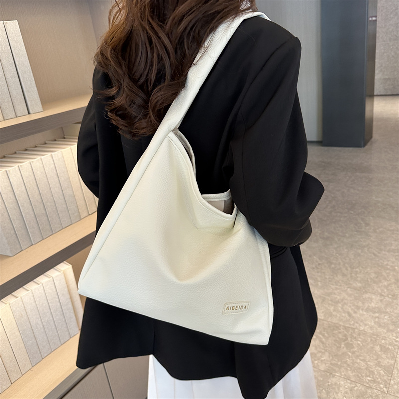 Fashion White Pu Large Capacity Shoulder Bag