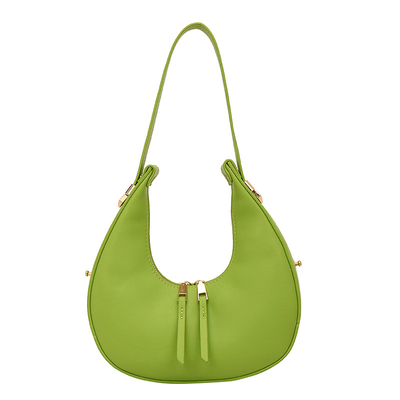 Fashion Green Pu Large Capacity Handbag