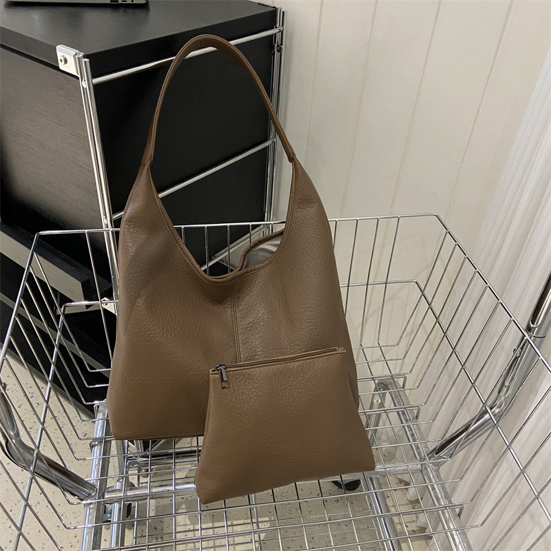 Fashion Brown Large Capacity Single Shoulder Bag