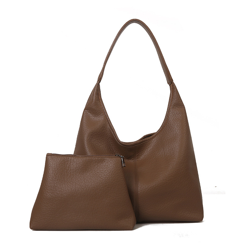 Fashion Brown Large Capacity Single Shoulder Bag