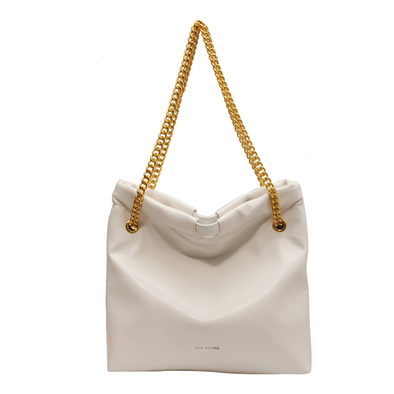 Fashion Off White Pu Large Capacity Shoulder Bag