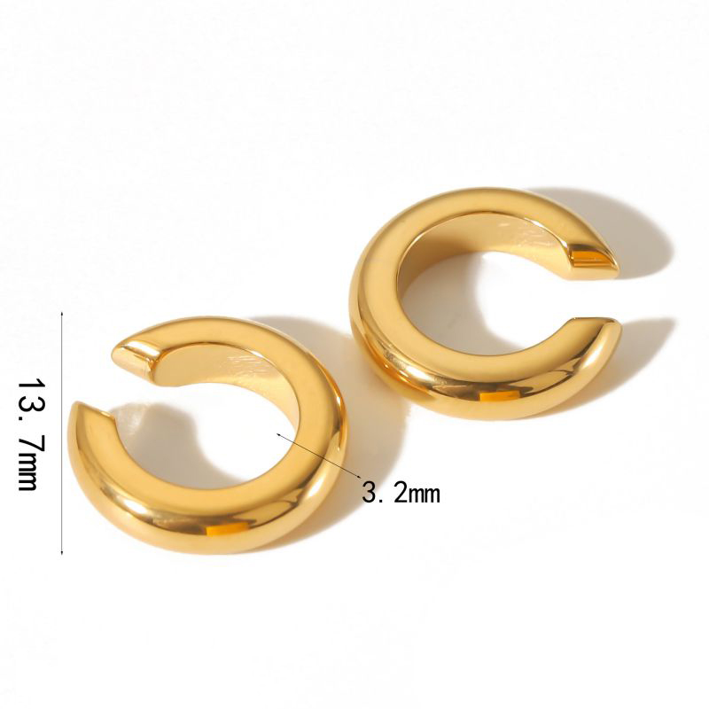 Fashion Golden 2 Stainless Steel C-shaped Ear Clip