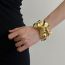 Fashion Gold Irregular Lava Texture Open Bracelet