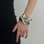 Fashion Silver Irregular Lava Texture Open Bracelet