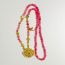 Fashion High-end Necklace Red Veined Tourmaline Beaded Safety Lock Necklace