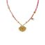 Fashion High-end Necklace Red Veined Tourmaline Beaded Safety Lock Necklace