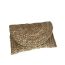 Fashion Khaki Straw Flap Clutch Bag