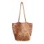 Fashion Brown Straw Hollow Large Capacity Shoulder Bag