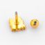 Fashion Gold Titanium Steel Diamond Piercing Geometric Stud Earrings (single)