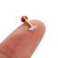 Fashion Gold Stainless Steel Inlaid Marquise Oval Zirconium Piercing Lip Nail
