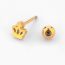 Fashion Gold Titanium Steel Diamond Piercing Geometric Stud Earrings (single)