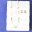 Fashion Oval Two-piece Set Titanium Steel Diamond Oval Necklace And Earrings Set