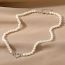 Fashion Golden 12 Pearl Beaded Medallion Necklace