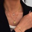 Fashion Golden 5 Titanium Steel Oil Drop Contrast Color Star Pendant Necklace