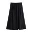 Fashion Black Satin Pleated Skirt