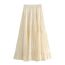 Fashion Apricot Cotton Lace Layered Skirt