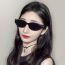 Fashion Gray Frame With White Frame Pc Cat Eye Small Frame Sunglasses