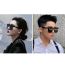 Fashion Translucent Gray Film (polarizer) Pc Large Frame Sunglasses