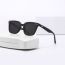 Fashion 919 Black Frame Gray Film Pc Rice Nail Large Frame Sunglasses