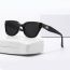 Fashion Translucent Gray Flakes Cat Eye Small Frame Sunglasses