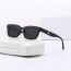 Fashion Rice White Gray Slices Pc Square Small Frame Sunglasses