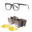 Fashion Polarizing Clip-brown Pc Large Frame Magnetic Clip