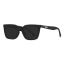 Fashion Black Frame Gray Film (ordinary Film) Pc Cat Eye Large Frame Sunglasses