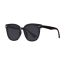 Fashion Black Frame Gray Film (polarized Film) Pc Large Frame Sunglasses