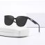 Fashion Rice White Gray Slices Pc Cat Eye Sunglasses