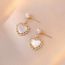 Fashion Gold Copper Diamond Love Earrings