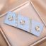 Fashion Zircon Edge Clip Geometric Diamond Rectangular Hairpin