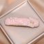 Fashion Pink Zircon Hair Clip Geometric Diamond Rectangular Hairpin