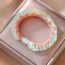 Fashion Pink Fabric Pleated Lace Hair Tie