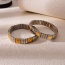 Fashion Gold Titanium Steel Love Elastic Bracelet