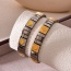 Fashion Gold Titanium Steel Love Elastic Bracelet