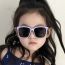 Fashion Black Frame Black And Gray Film Tac Large Frame Children's Sunglasses