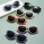 Fashion Off-white Frame Tac Cat Eye Large Frame Sunglasses