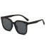 Fashion Glossy Black Framed Black And Gray Film Tac Large Frame Children's Sunglasses