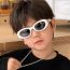 Fashion White Frame Tac Rice Nail Cat Eye Children's Sunglasses