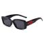Fashion Glossy Black Frame Tac Square Sunglasses