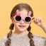 Fashion Pink Frame Cartoon Bunny Children's Sunglasses