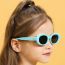 Fashion Orange Framed Black And Gray Slices Tac Cat-eye Children's Sunglasses