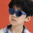 Fashion Blue Tac Round Children's Sunglasses
