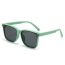 Fashion Dark Green Framed Black And Gray Film Tac Large Frame Children's Sunglasses