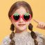Fashion White Frame Children's Strawberry Sunglasses
