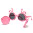 Fashion Rose Red Folding Flip Kids Rabbit Sunglasses