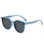 Fashion Sky Blue Frame Black And Gray Film Tac Cat Eye Large Frame Children's Sunglasses