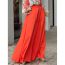Fashion Rose Printed Shirt + Red High Waist Pants Suit Polyester Printed Long-sleeved Top High-waisted Wide-leg Pants Suit